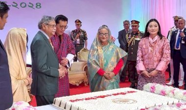 স্বাধীনতা দিবসে রাষ্ট্রপতির সংবর্ধনা অনুষ্ঠানে হাসিনা-ওয়াংচুক