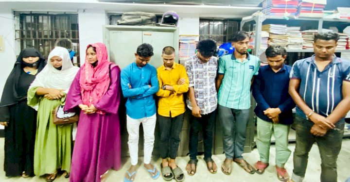 সিলেটে আবাসিক হোটেল থেকে ৯ নারী-পুরুষ আটক