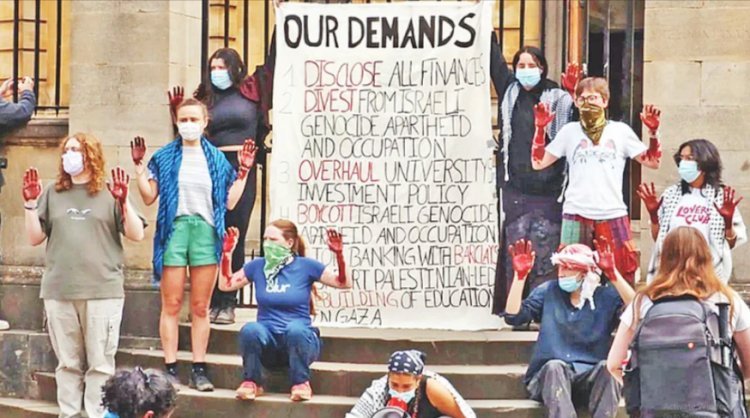 যুক্তরাজ্যের অক্সফোর্ড ও কেমব্রিজে এবার যুদ্ধবিরোধী বিক্ষোভ