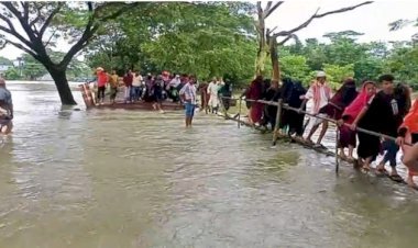 সিলেট ও সুনামগঞ্জে দীর্ঘস্থায়ী বন্যা আতঙ্ক, চরম জনদুর্ভোগ