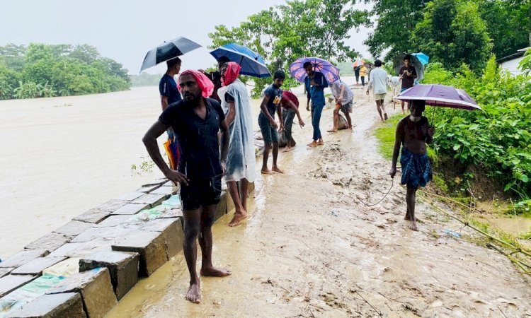 মৌলভীবাজারে নদ-নদীর পানি বিপৎসীমার ওপর
