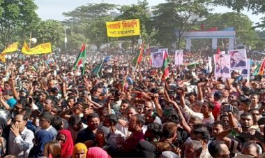 বিএনপির সমাবেশ ঘিরে আলিয়া মাদরাসা মাঠে লোকে লোকারণ্য