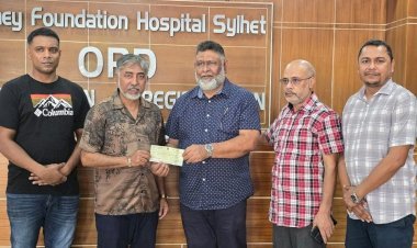 সিলেট কিডনি ফাউন্ডেশন হাসপাতালে কিডনি রোগীদের অনুদান প্রদান