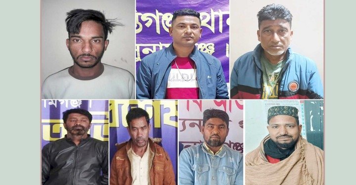 সুনামগঞ্জে অপারেশন ডেভিল হান্টে ৭ জন আ ট ক