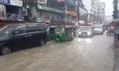ভারতের ঢলে ডুবছে সিলেট, ভারী বর্ষণে নগরে জলাবদ্ধতা