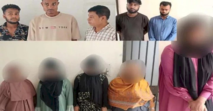 সিলেটে দুই আবাসিক হোটেলে অভিযানে, ১০ নারী-পুরুষ আ ট ক