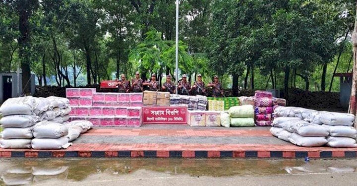 সিলেটে সীমান্তে অভিযানে ২ কোটি ৬৫ লাখ টাকার চোরাচালান জব্দ
