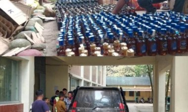 সিলেটে বিপুল পরিমাণ ভারতীয় মদসহ নোহা গাড়ি আটক