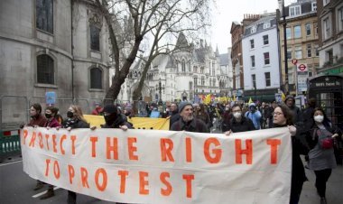 যুক্তরাজ্যে প্রতিবাদের অধিকার ‘আক্রমণের মুখে’, এইচআরডব্লিউ’র সতর্কতা