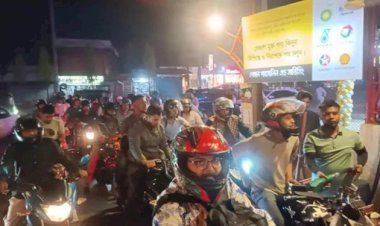 সিলেটে দাম বাড়ার শঙ্কায় পাম্পে দীর্ঘ লাইন