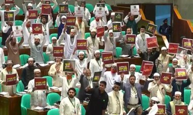 সংসদে রাষ্ট্রপতি প্রবেশ করতেই ‘জুলাইয়ের গাদ্দার’ প্ল্যাকার্ড প্রদর্শন