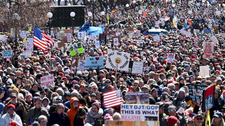 যুক্তরাষ্ট্রে ট্রাম্পের বিরুদ্ধে ৮০ লাখ মানুষের বিক্ষোভ